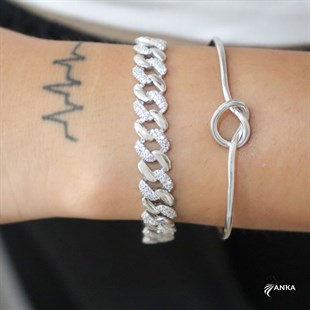 925 ayar Gümüş Zarif Gurmet Bileklik