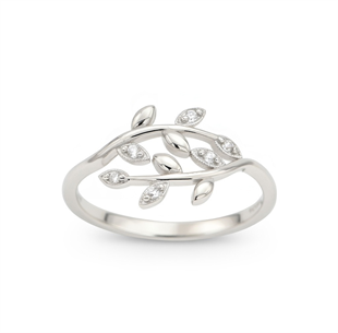 925 Ayar Gümüş Zeytin Dalı Gümüş Yüzük