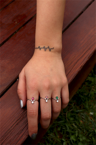 925 Ayar Gümüş Zirkon Taşlı Gümüş Yüzük