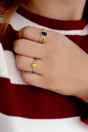 925 Ayar Gümüş Zirkon Taşlı Gümüş Yüzük