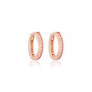 925 Ayar Gümüş Zirkon Taşlı Halka Küpe