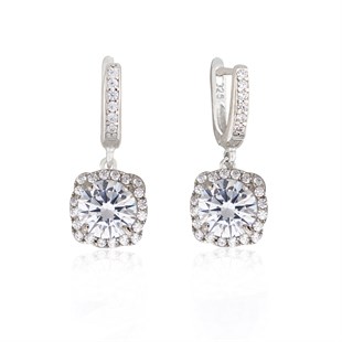 925 Ayar Gümüş Zirkon Taşlı Küpe