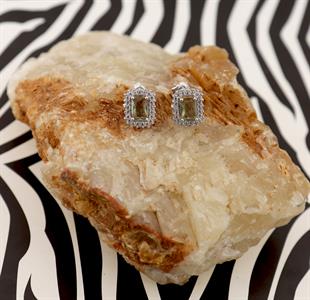 925 Ayar Gümüş Zultanit Baget Taşlı Anturaj Küpe