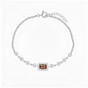 925 Ayar Gümüş Zultanit Baget Taşlı Bileklik