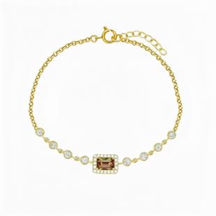 925 Ayar Gümüş Zultanit Baget Taşlı Bileklik