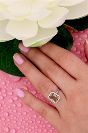 925 Ayar Gümüş Zultanit Baget Taşlı Takı Seti