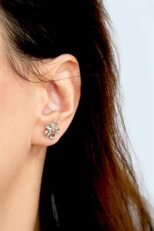 925 Ayar Gümüş Zultanit Çiçek Model Küpe