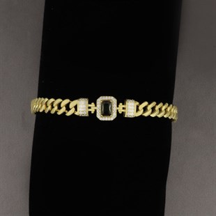 925 Ayar Gümüş Zultanıt Gold Gurmet Bileklik