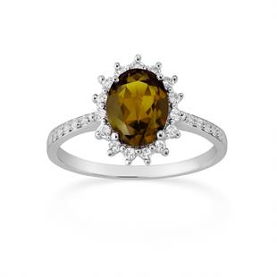 925 Ayar Gümüş Zultanit Taşlı Anturaj Yüzük