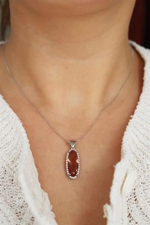 925 Ayar Gümüş Renk Değiştiren Zultanit Taş Kolye