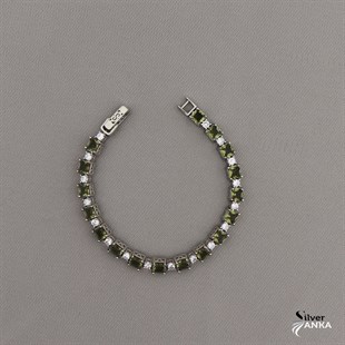 925 Ayar Gümüş Zultanıt Taşlı Bileklik