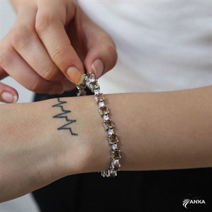 925 Ayar Gümüş Zultanıt Taşlı Bileklik