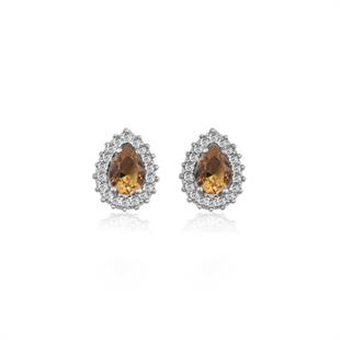 925 Ayar Gümüş Zultanit Taşlı Damla Anturaj Küpe