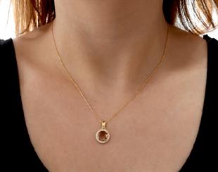 925 Ayar Gümüş Zultanit Taşlı Kolye