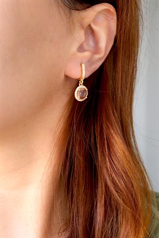 925 Ayar Gümüş Zultanit Taşlı Küpe