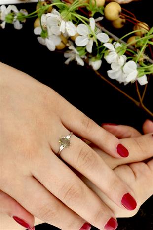 925 Ayar Gümüş Zultanit Taşlı Vintage Yüzük