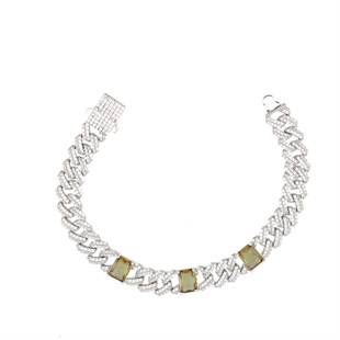 925 Ayar Gümüş Zultanit Taşlı Zincir Bileklik