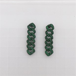 925 Ayar Gümüş Zümrüt Yeşili Gurmet Küpe