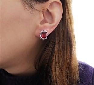 925 Ayar Rodyumlu Gümüş Küpe