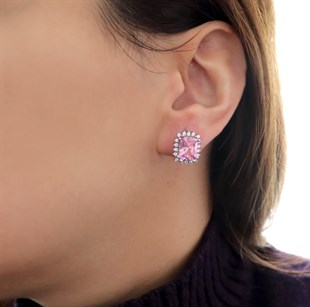 925 Ayar Rodyumlu Gümüş Küpe