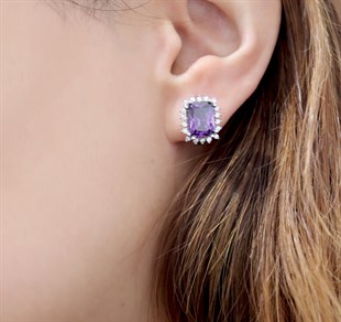 925 Ayar Rodyumlu Gümüş Küpe