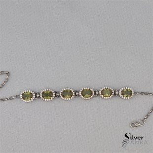 925 Ayar Zultanıt Taşlı Şık Bileklik