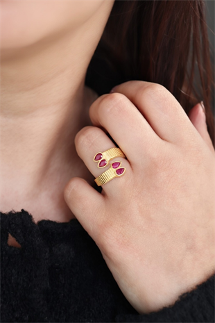 Altın Kaplama Sophia Damla Yüzük