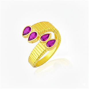 Altın Kaplama Sophia Damla Yüzük