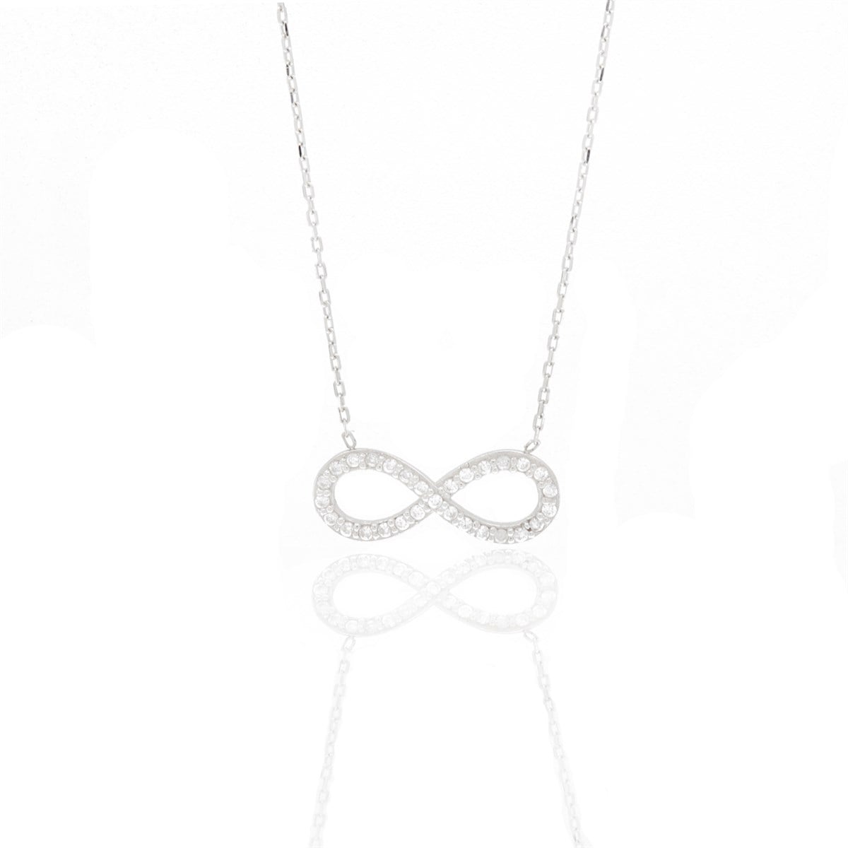  Sonsuzluk Tasarım Kolye 925 Ayar Gümüş Takı