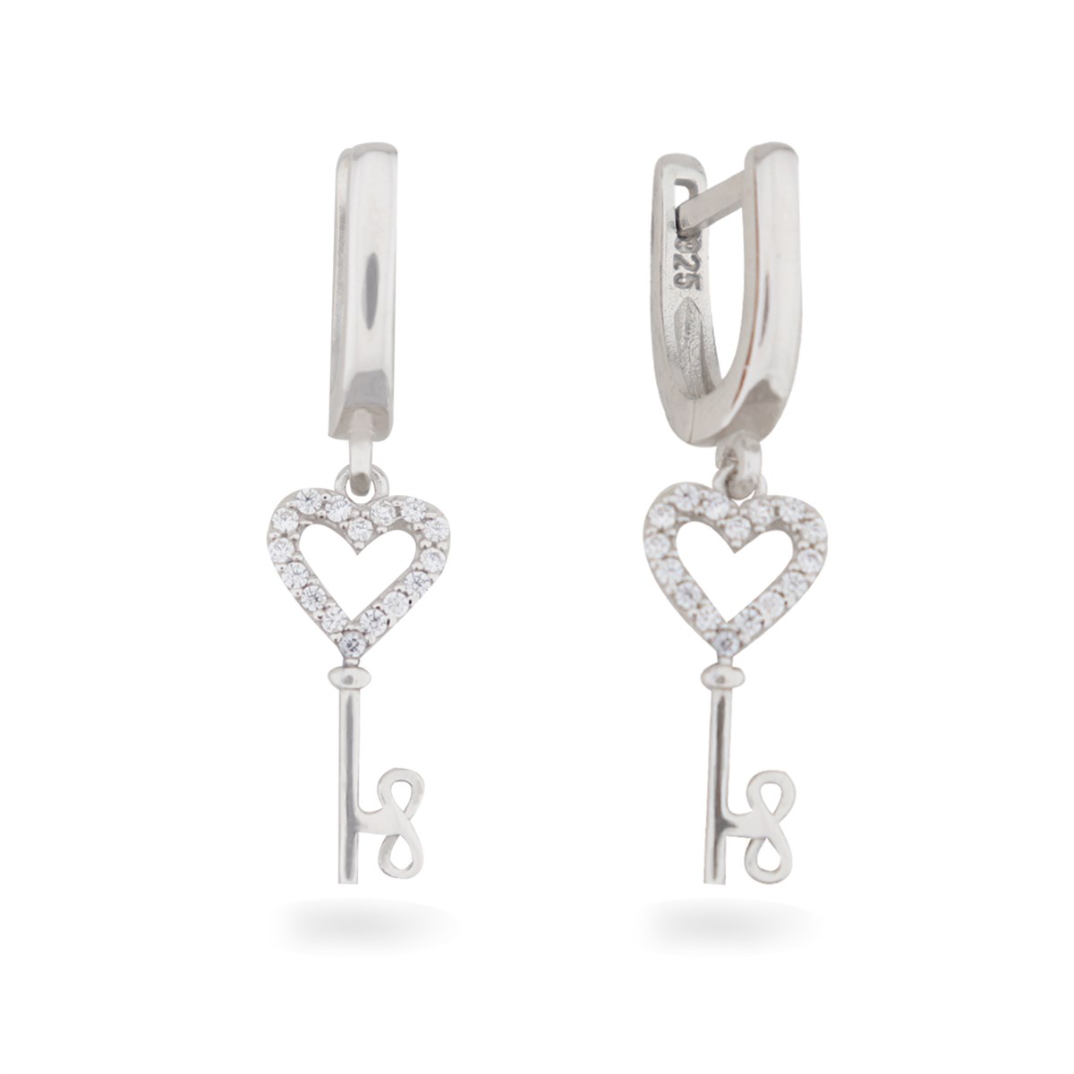 925 Ayar Gümüş Anahtar Küpe