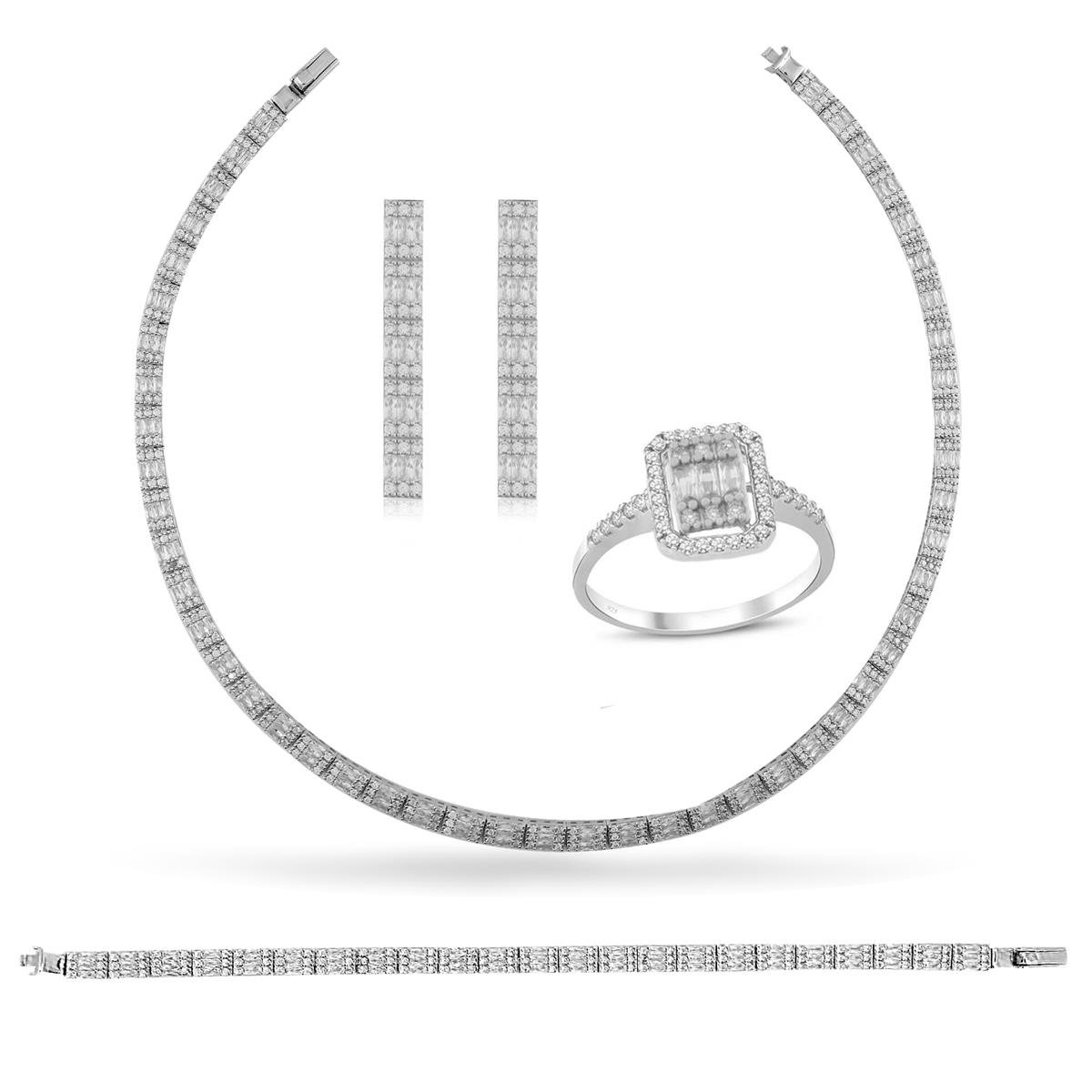 925 Ayar Gümüş Baget Su Yolu Takı Seti