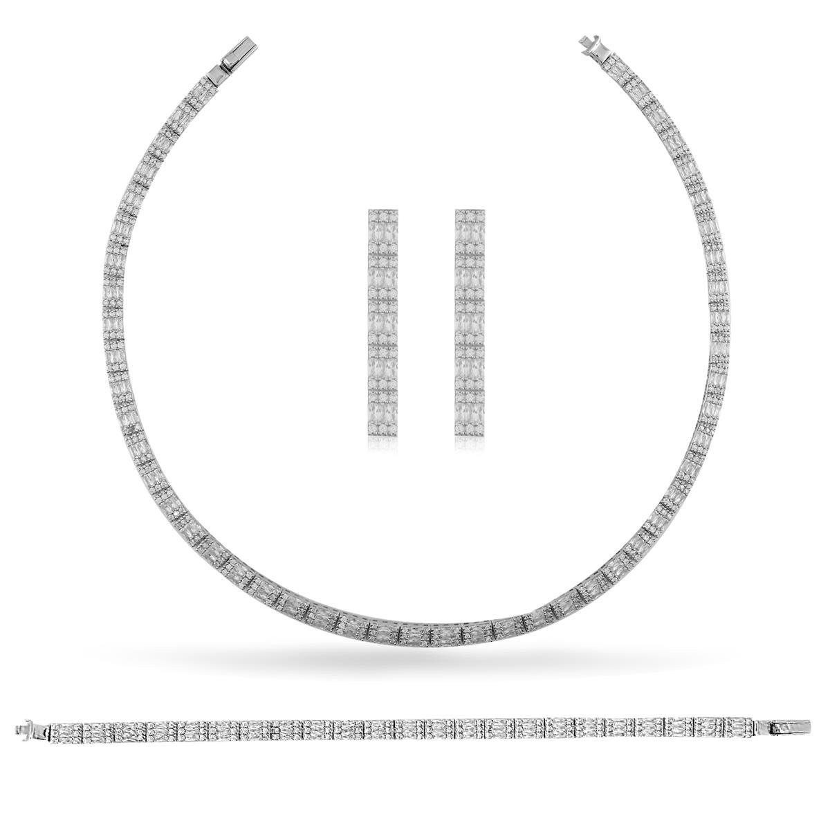 925 Ayar Gümüş Baget Su Yolu Takı Seti