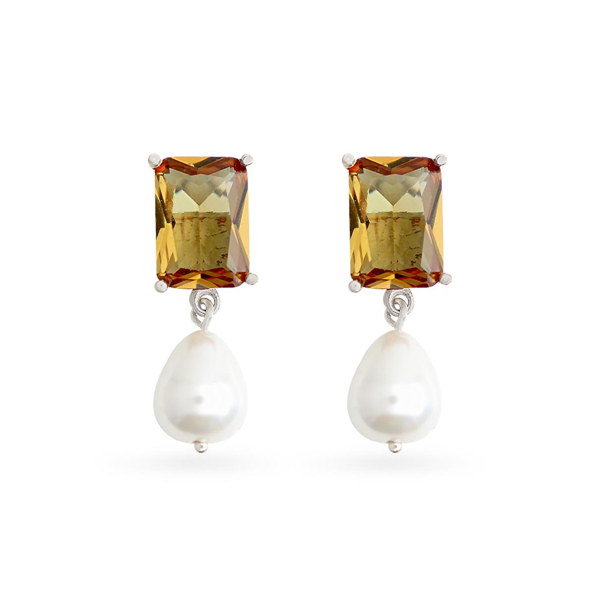 925 Ayar Gümüş Baget Zultanit Taş Küpe