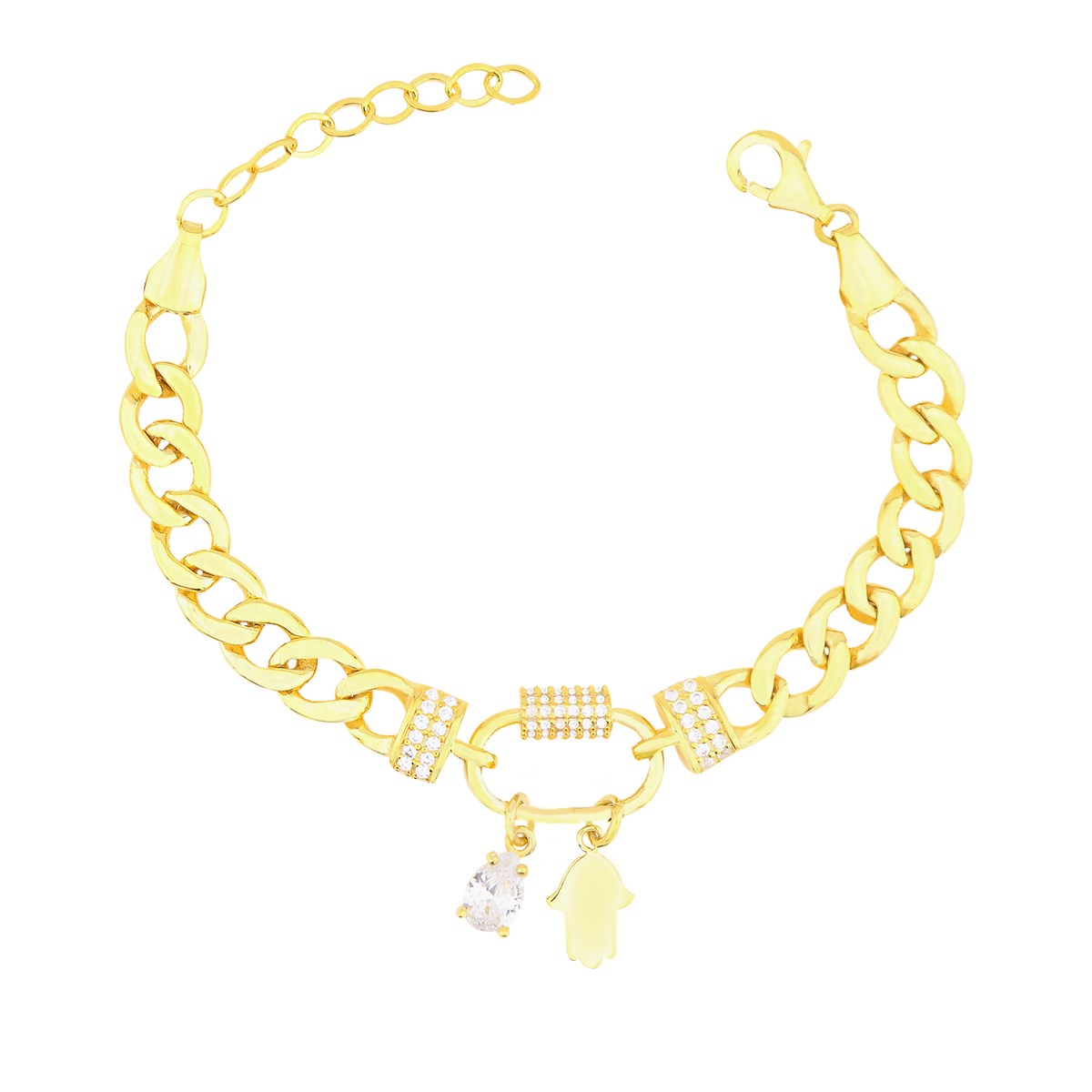 925 Ayar Gümüş Charm Gurmet Zincir Bileklik