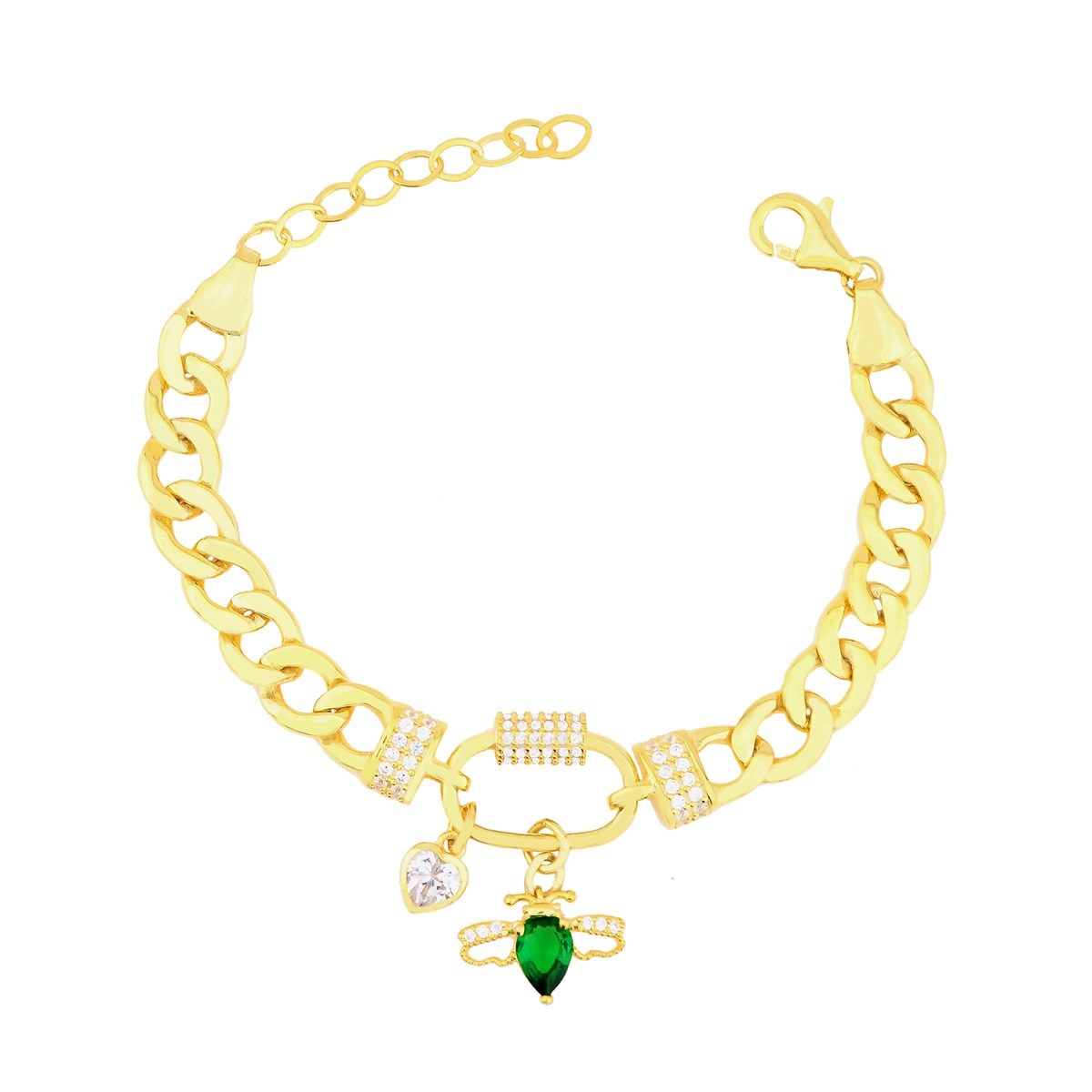 925 Ayar Gümüş Charm Gurmet Zincir Bileklik