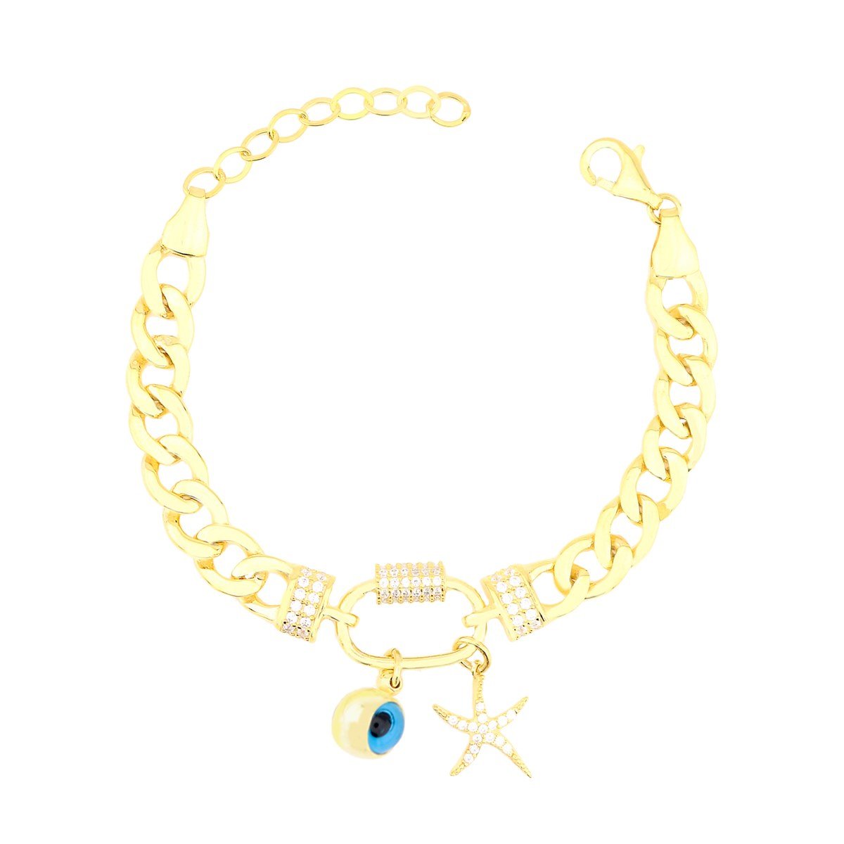 925 Ayar Gümüş Charm Gurmet Zincir Bileklik