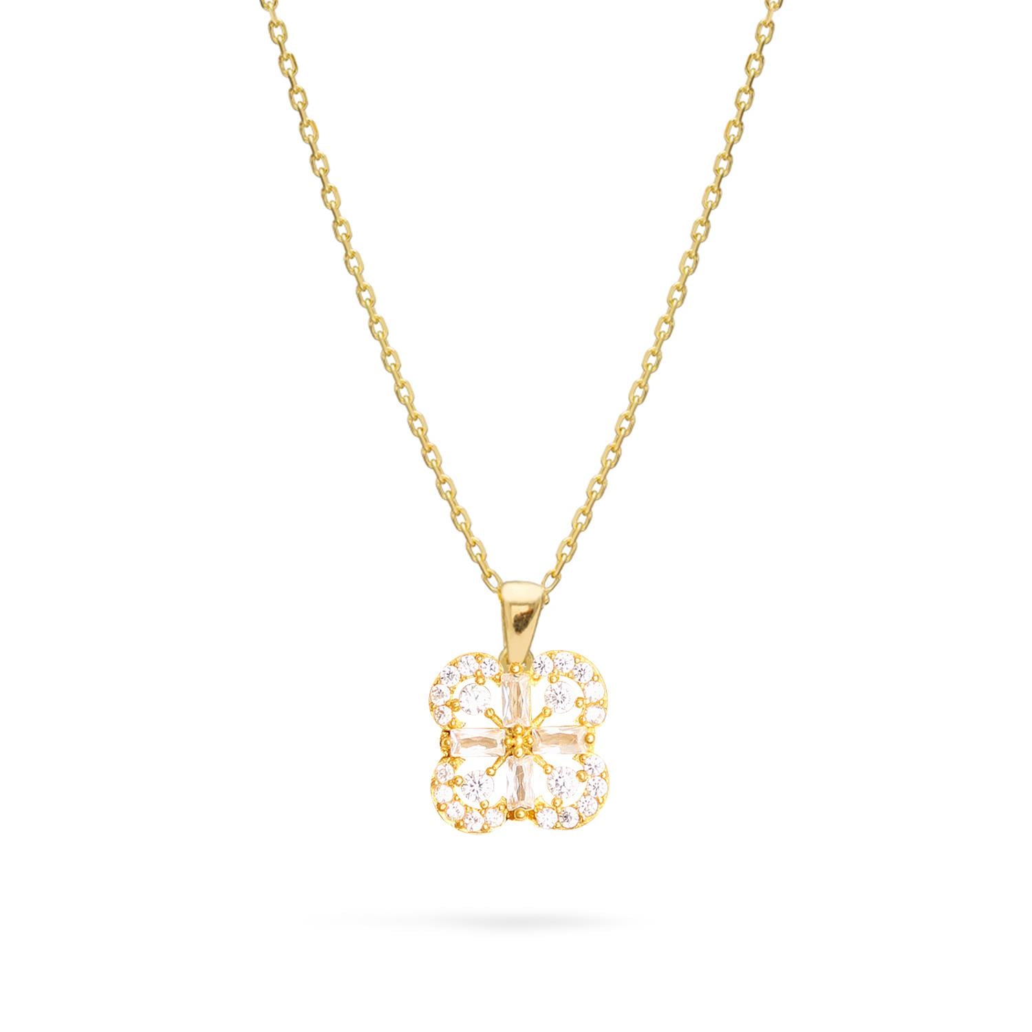 925 Ayar Gümüş Çiçek Kolye