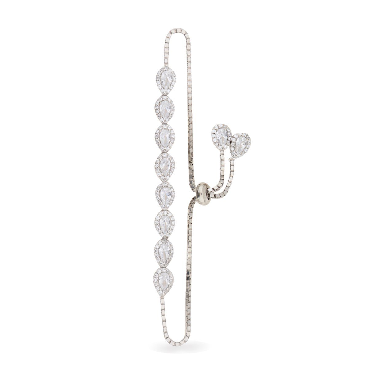 925 Ayar Gümüş Damla Taş Bileklik