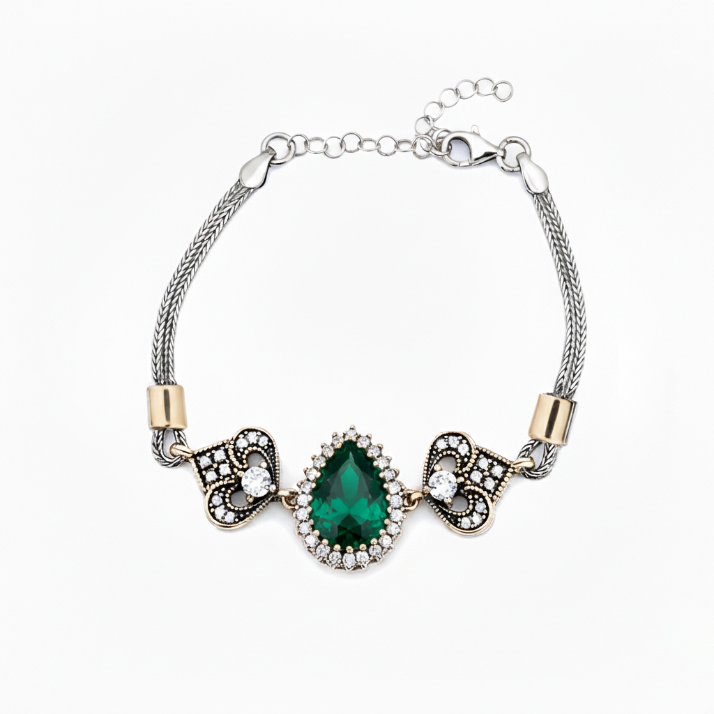 925 Ayar Gümüş Hürrem Sultan Otantik Bileklik