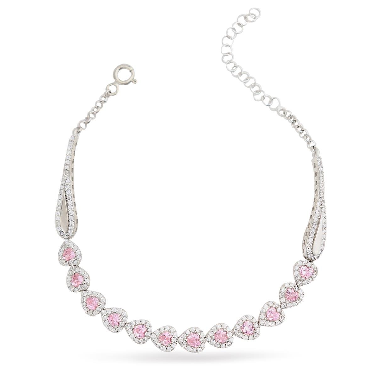 925 Ayar Gümüş Kalp Su Yolu Bileklik