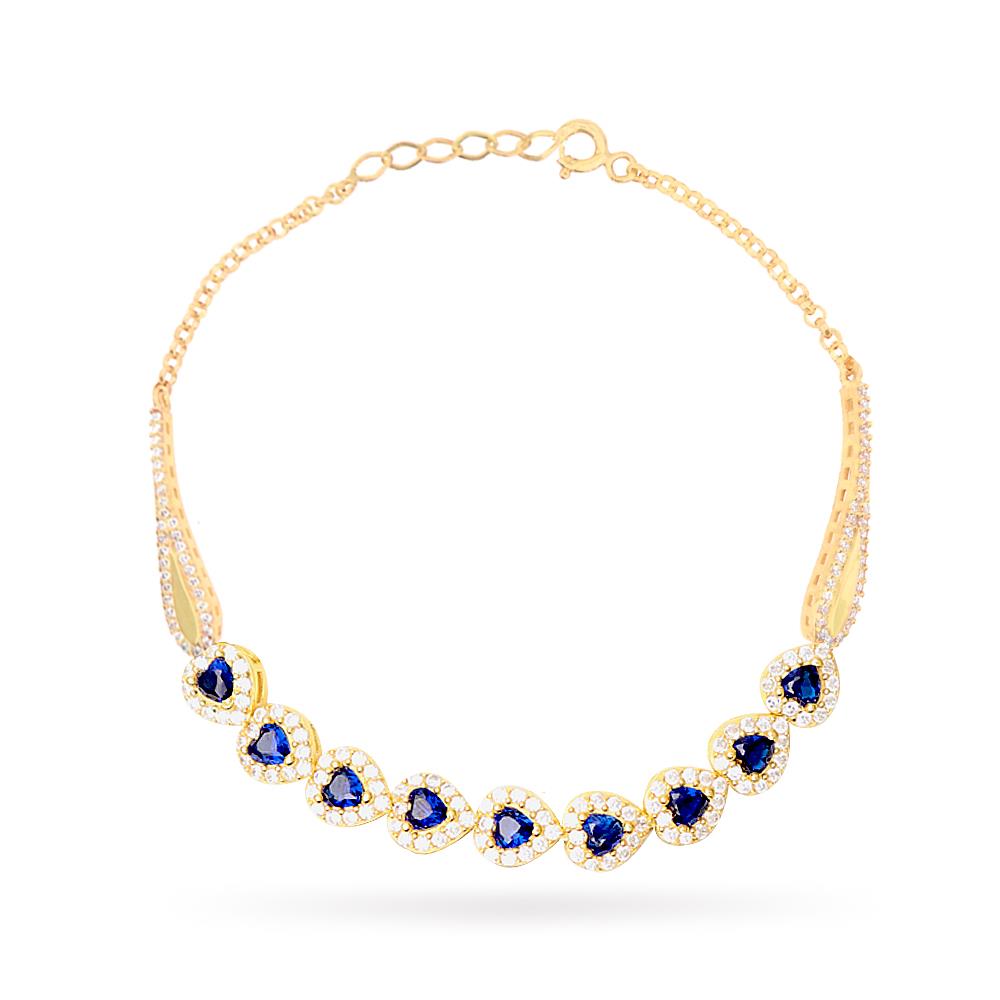 925 Ayar Gümüş Kalp Su Yolu Bileklik