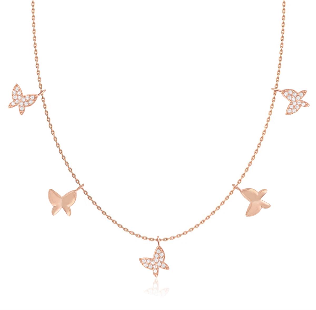 925 Ayar Gümüş Kelebekli Şans Kolyesi