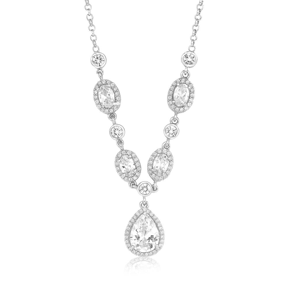 925 Ayar Gümüş Kristal Elegance Kolye