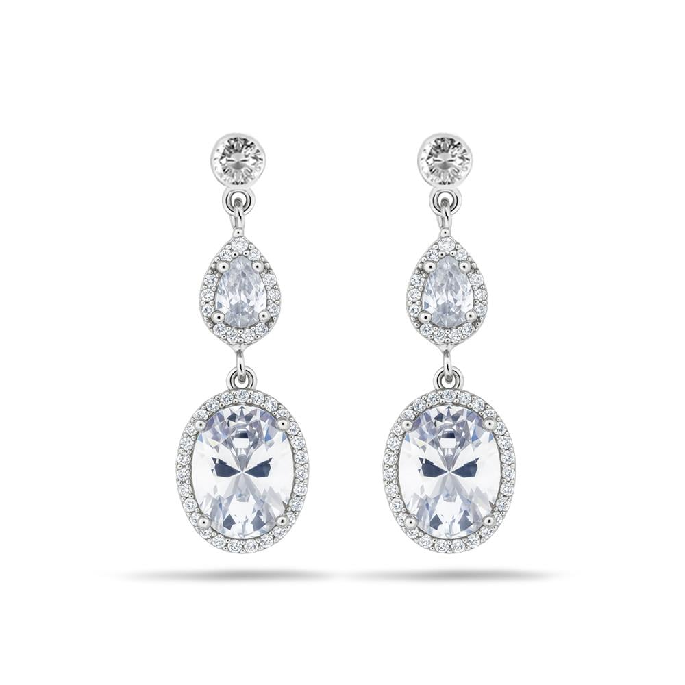 925 Ayar Gümüş Kristal Elegance Küpe