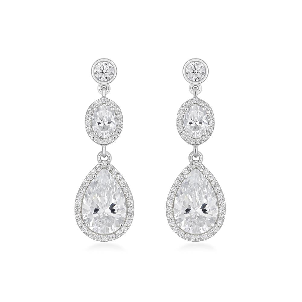 925 Ayar Gümüş Kristal Elegance Küpe
