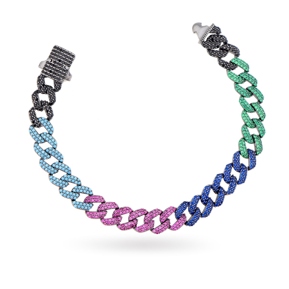 925 Ayar Gümüş Mix Taşlı Gurmet Bileklik