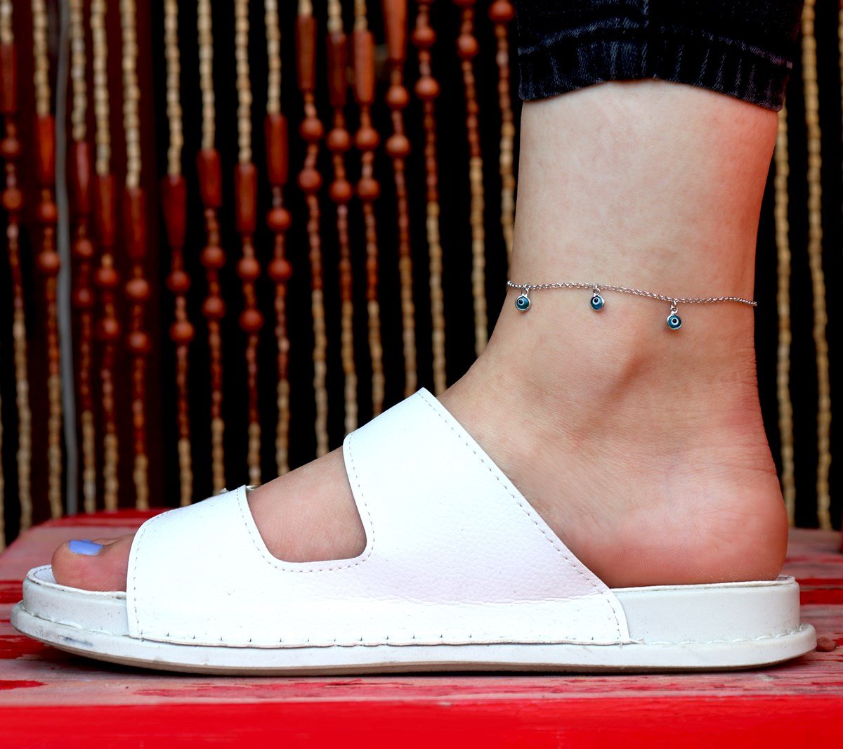 925 Ayar Gümüş Nazar Boncuğu Halhal