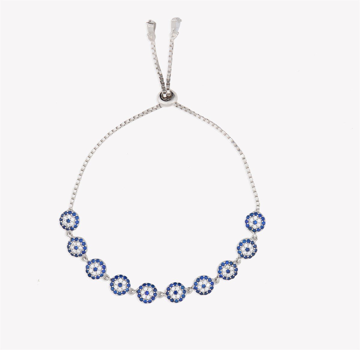 925 Ayar Gümüş Nazar Taşlı Bileklik