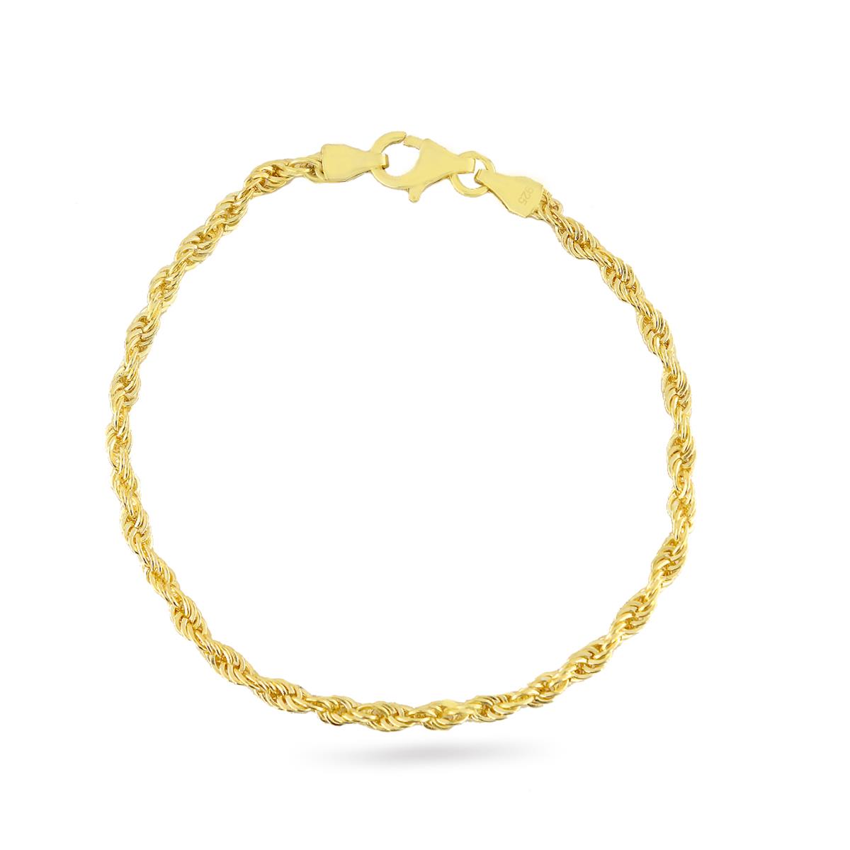 925 Ayar Gümüş Örgülü Burma Halat Zincir Bileklik