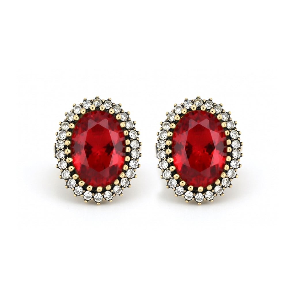 925 Ayar Gümüş Otantik Oval Hürrem Sultan Küpe